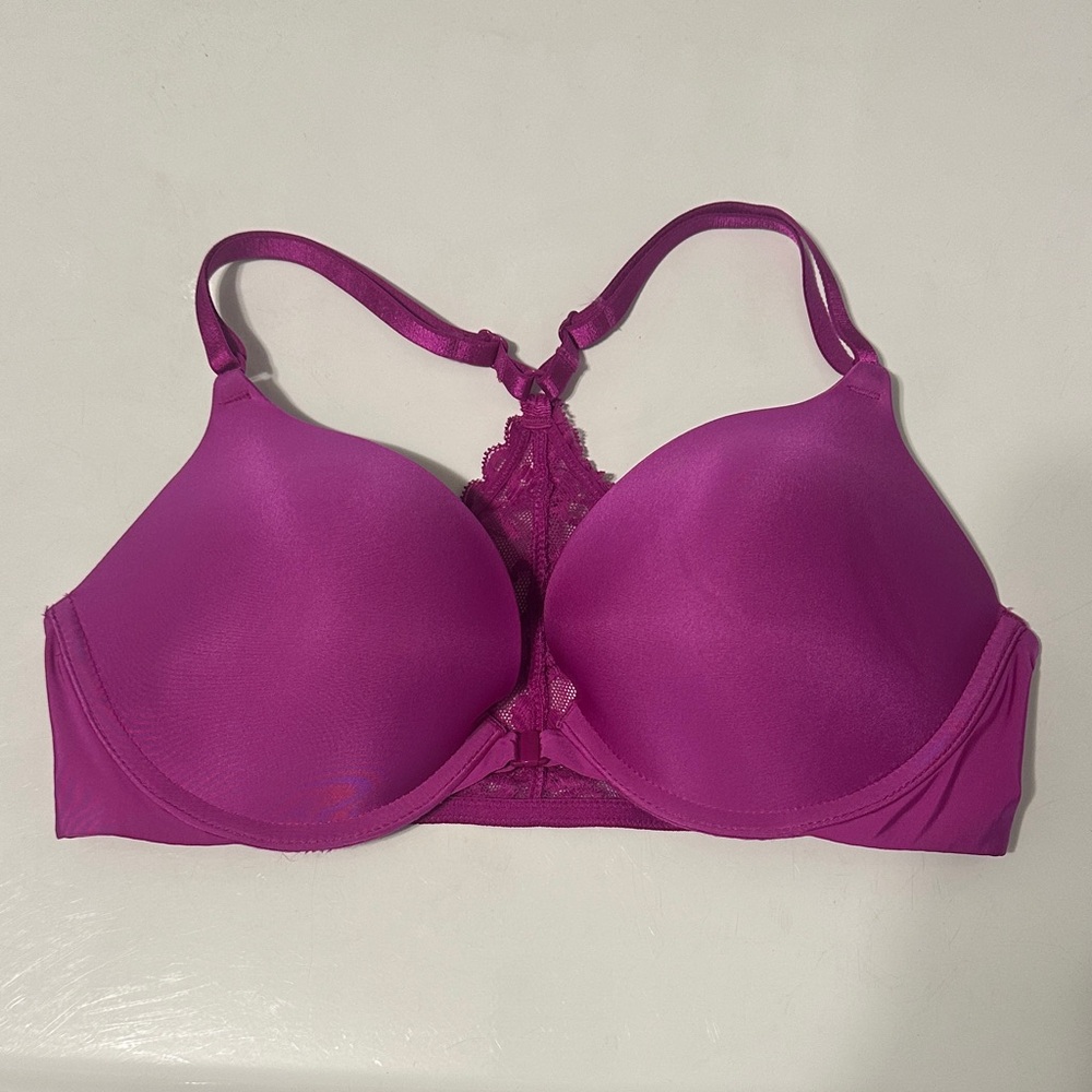 Victoria's Secret Fuchsia Lace Back Bra NWT